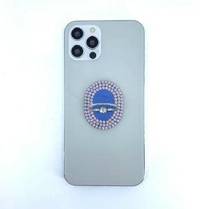 Blue oval phone Ring Stand, Grip.